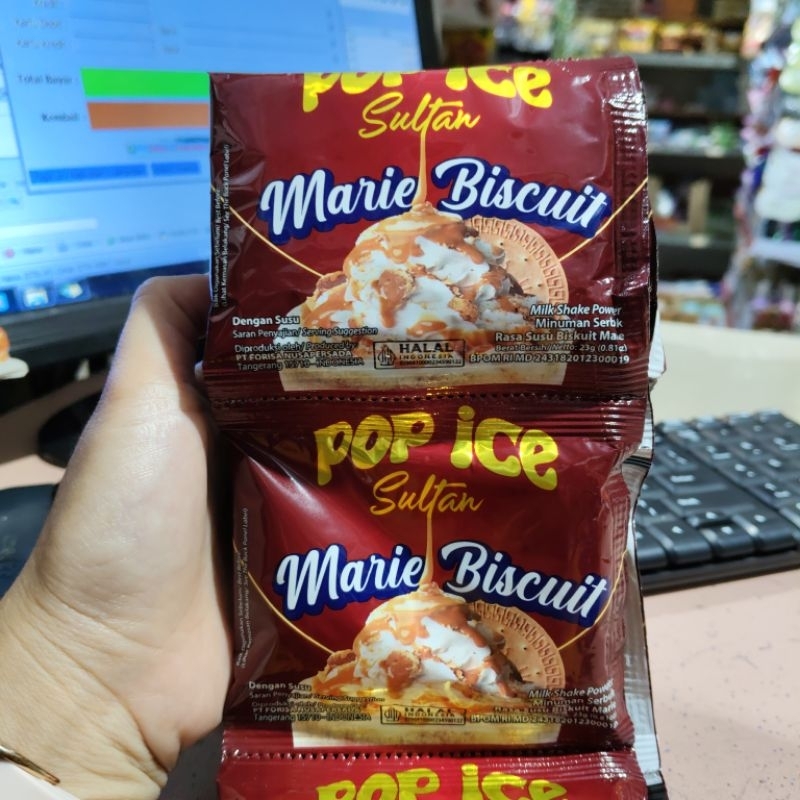 

Pop ice 1 renceng isi 10 sachet @24 gr