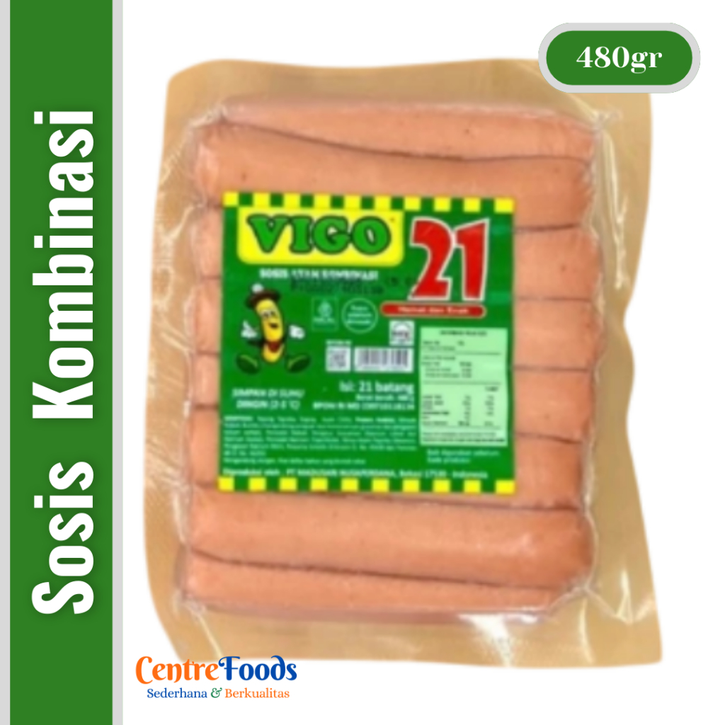 

Sosis Kombinasi - Vigo | Isi 21 Pcs - 480gr [ Harga Per BKS ]