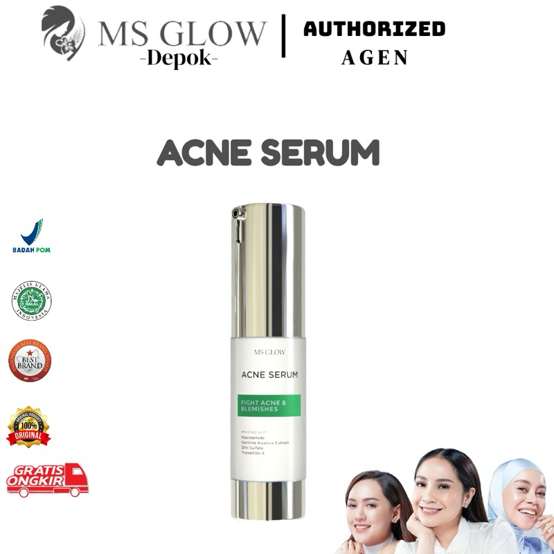 MS GLOW SERUM ACNE - SERUM WAJAH BERJERAWAT