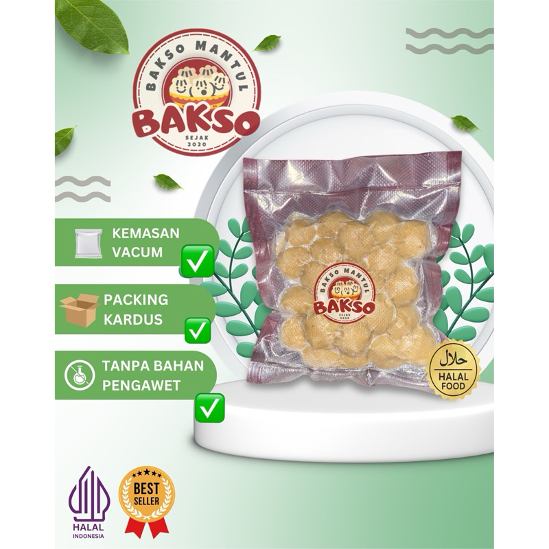 

bakso sapi isi 25 tanpa bahan pengawet kemasan vacum
