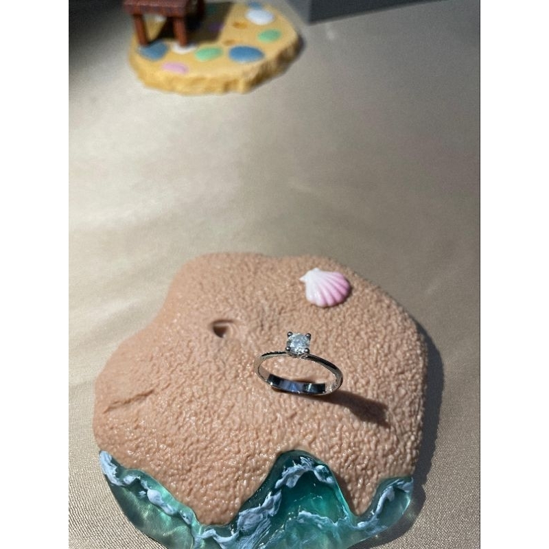 Cincin Emas Putih Berlian Kadar 700/16K