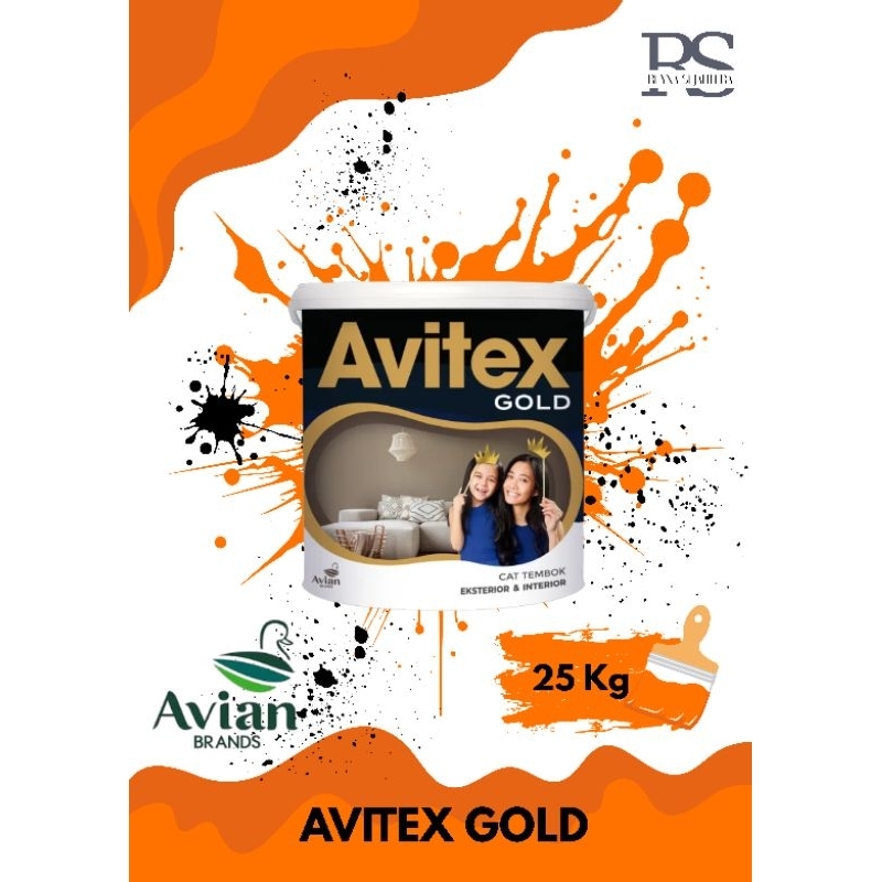 Cat tembok AVITEX GOLD (SPESIAL WARNA) 25KG. cat dinding eksterior interior.