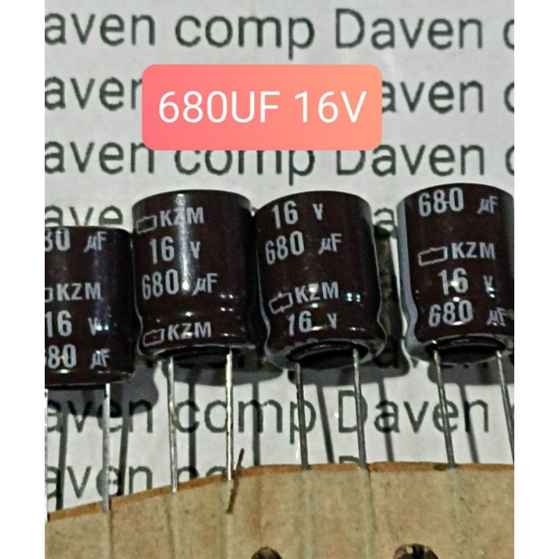 10BUAH ELCO 680UF 16V ELKO 680 UF 16 VOLT 680UF 16VOLT