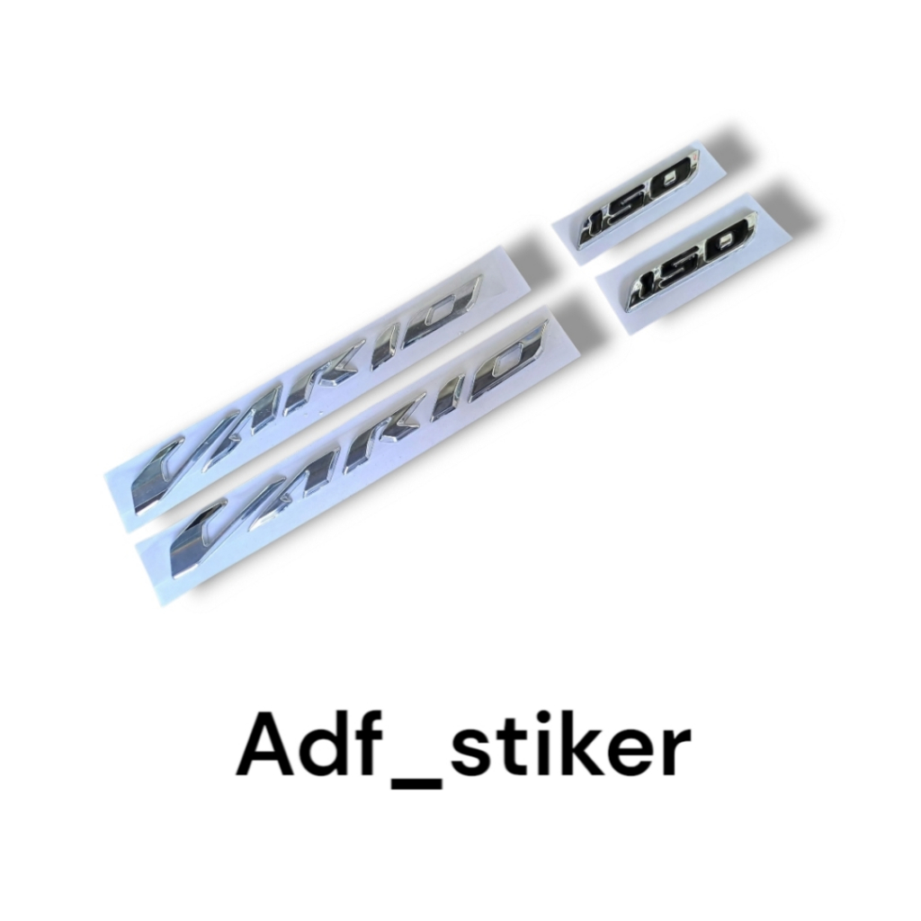 Emblem Vario 150 timbul chrome / Emblem Logo timbul vario 150 / Emblem vario 150 3D timbul / Emblem 