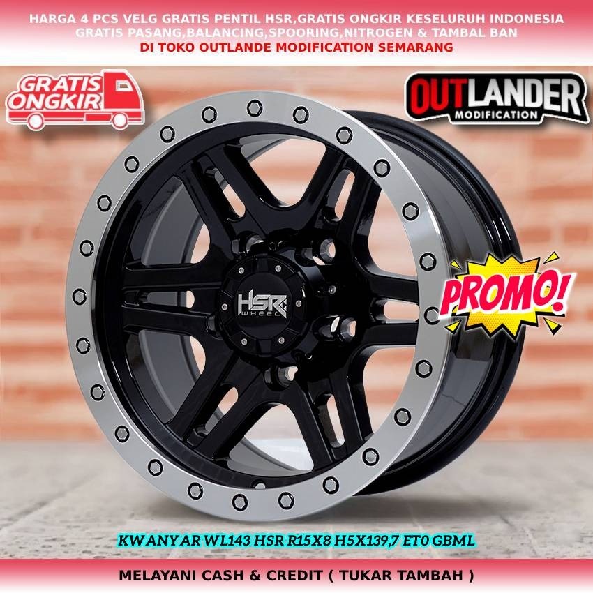 velg mobil r15/velg mobil offroad lebar 8,velg mobil Sidekick, Vitara, XL7 dll velg hsr kwanyar r15