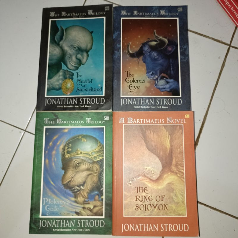 A Bartimaeus Trilogy + The Ring of Solomon by Jonathan Stroud (The Amulet of Samarkand, The Golem's 