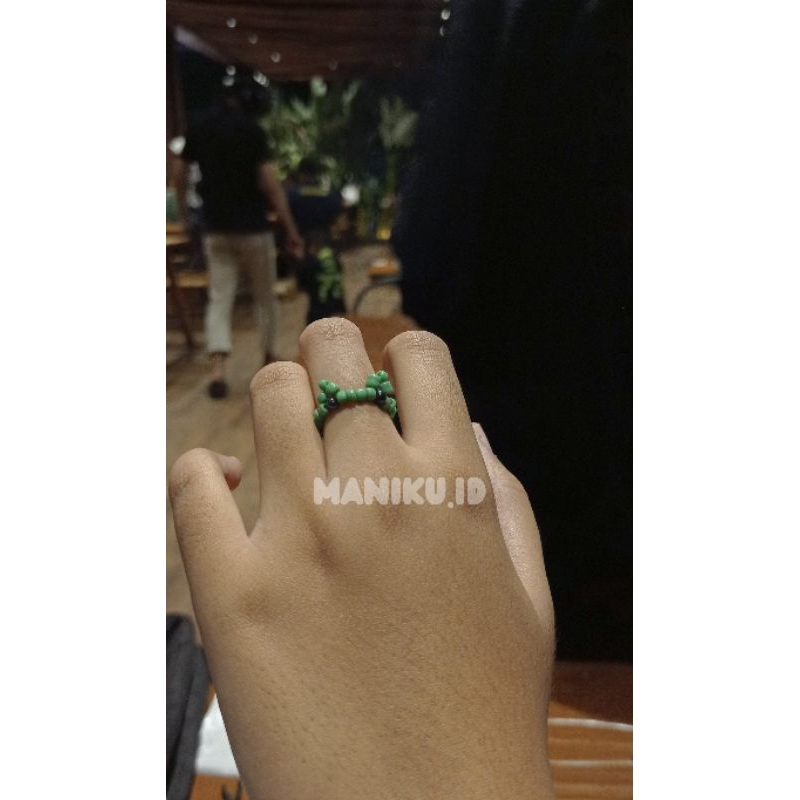 MANIKU.ID Cincin manik green frog korean style