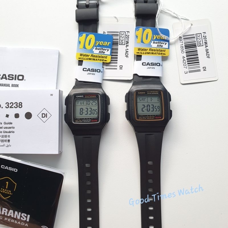 JAM TANGAN CASIO F-201WA F 201WA F 201 CASIO ORIGINAL