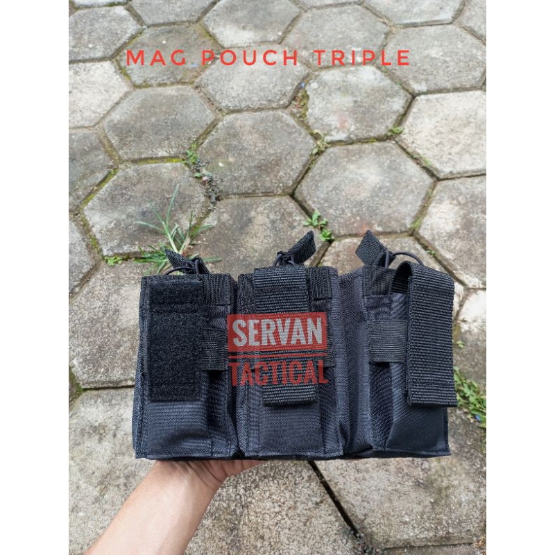 Pouch Magazen 6 Lubang AK AR M416 Pistol Sarung Magazine Kangoro Magasen Tumpuk Full Cordura 1000D M