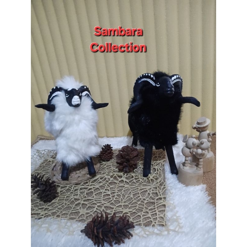 Miniatur domba garut,mainan domba anak, boneka domba,aksesoris miniatur domba