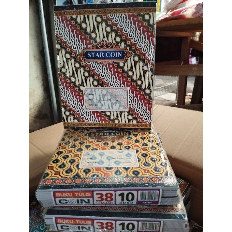 

( 1 PAK) BUKU TULIS STAR COIN BATIK ISI 38/ BUKU TULIS SEKOLAH