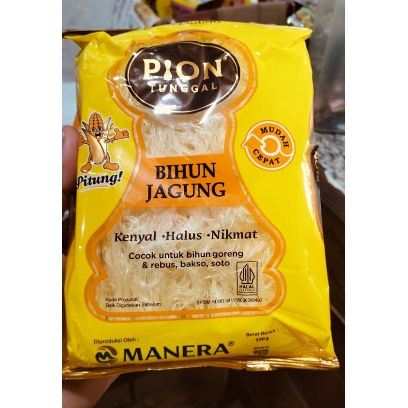 

Pion Tunggal Bihun Mihun Bie Mie Hun Jagung 140 gr