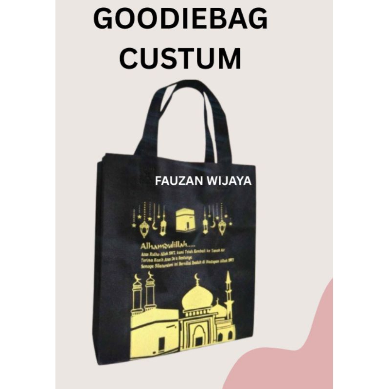 

Goodiebag tas kain custum oleh-oleh umroh / haji isi 12pcs