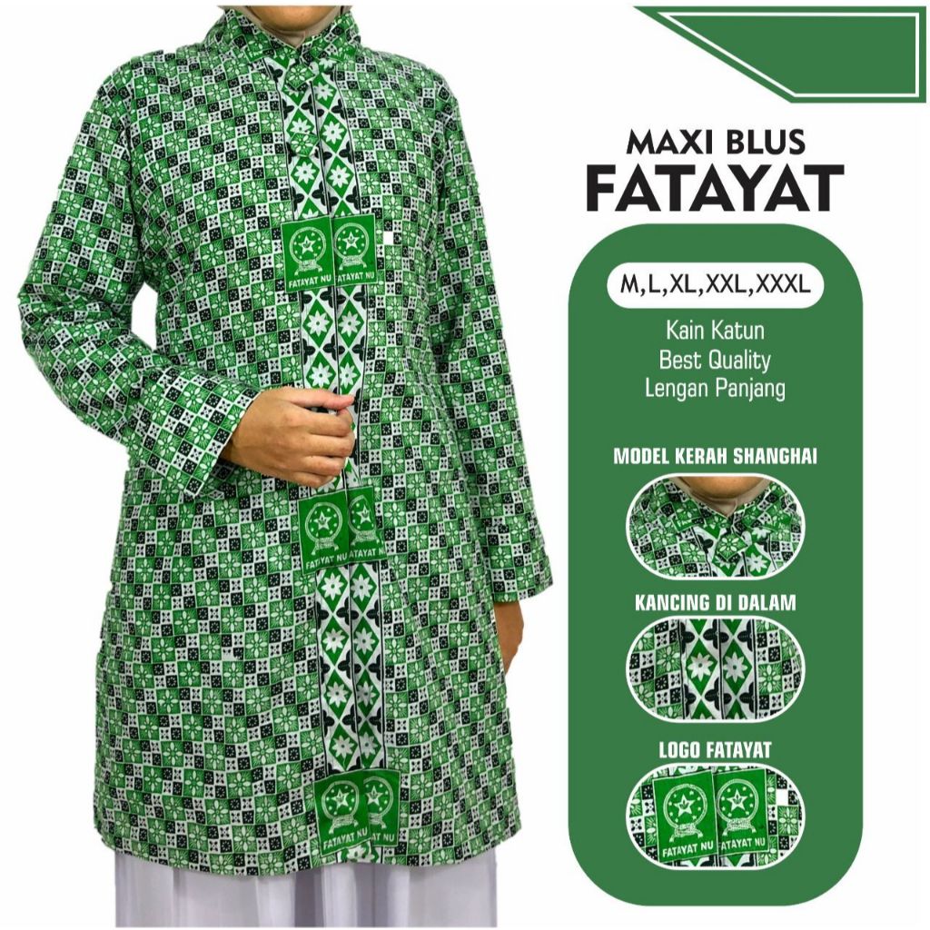 Batik Fatayat Terbaru Blus Fatayat Katun Primis Batik Fatayat NU