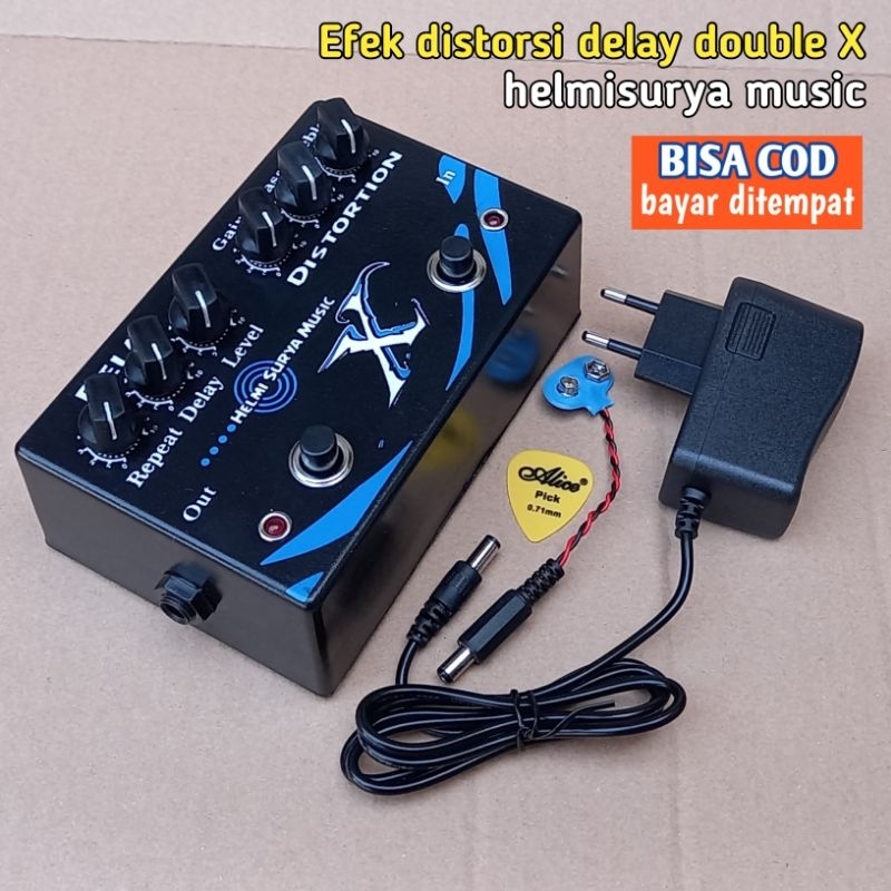 RK Efek gitar - efek distorsi X dan adaptor