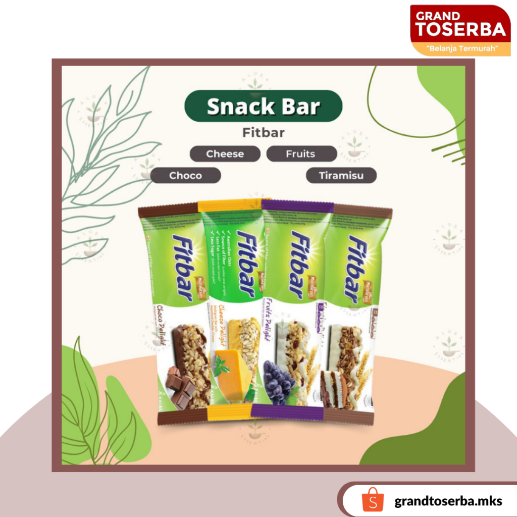 

PROMO 1-15 MEI 2025 Fitbar Multigrain 22 gr - Fit Bar Snack Rendah Kalori - Snack Diet
