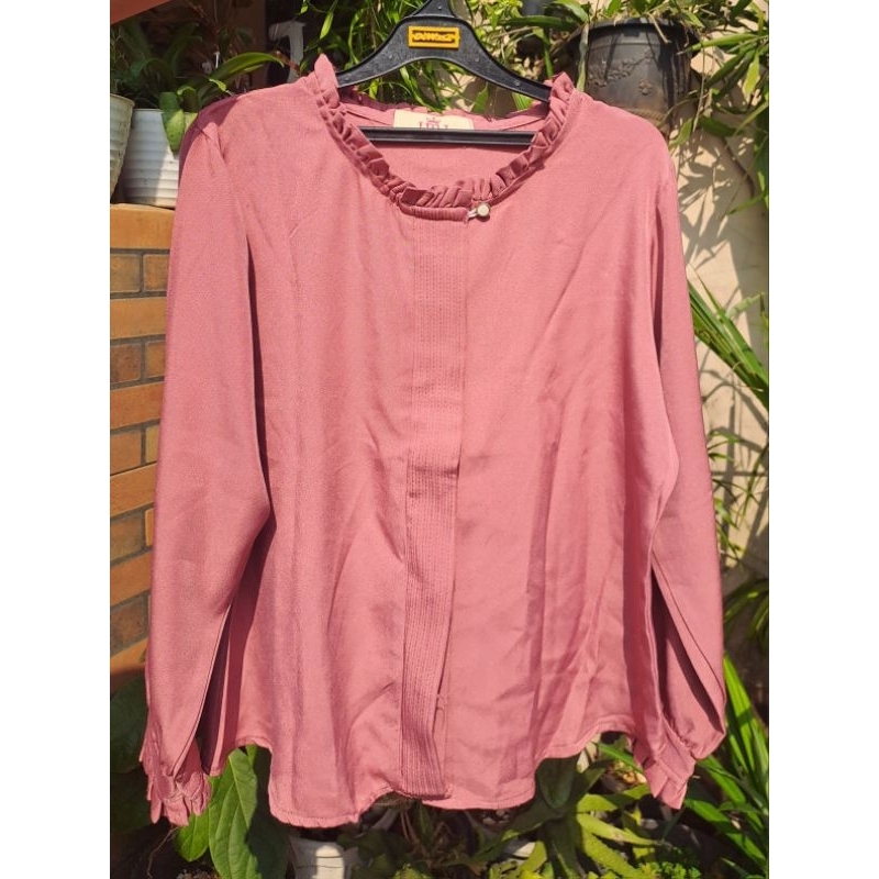 PRELOVED BLOUSE/BAJU WANITA/BLOUSE PINK/BLOUSE KERJA