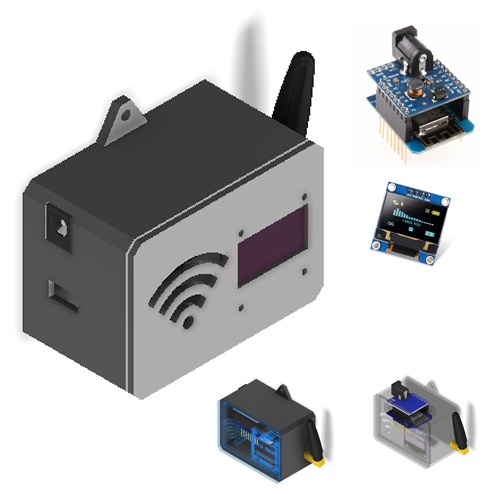 Case WeMos D1 mini power shield Case WeMos D1 mini power shield 128X64 OLED LCD Display Module 0.96 