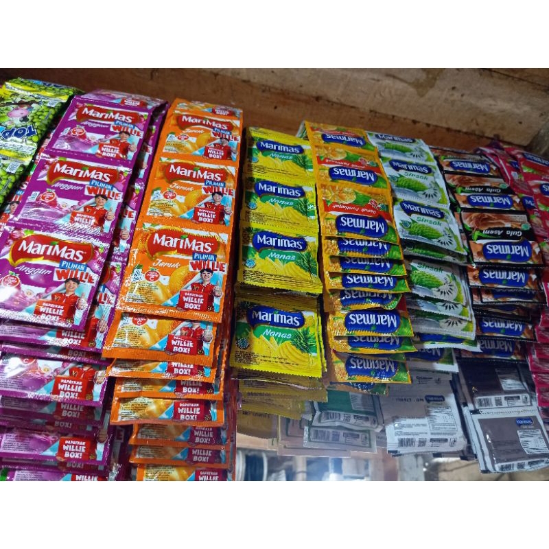 

Marimas minuman serbuk rasa buah 1 renceng isi 10 sachet