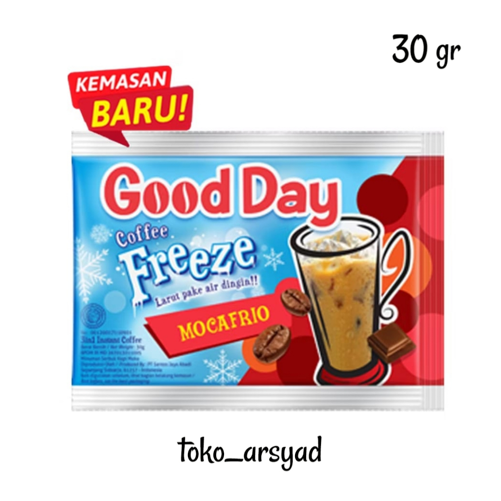 

Good Day Coffee Freeze Mocafrio Kopi Kemasan 30 gr