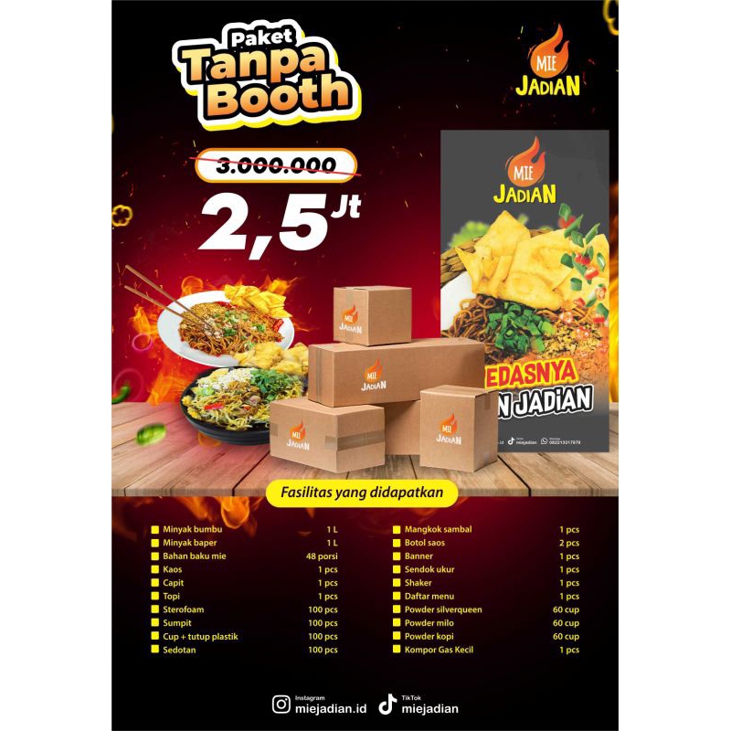 

Paket Usaha Tanpa Booth MIE JADIAN