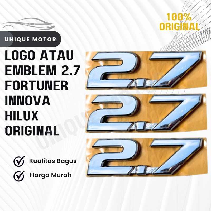 LOGO EMBLEM BAGASI TULISAN 2.7 ORIGINAL