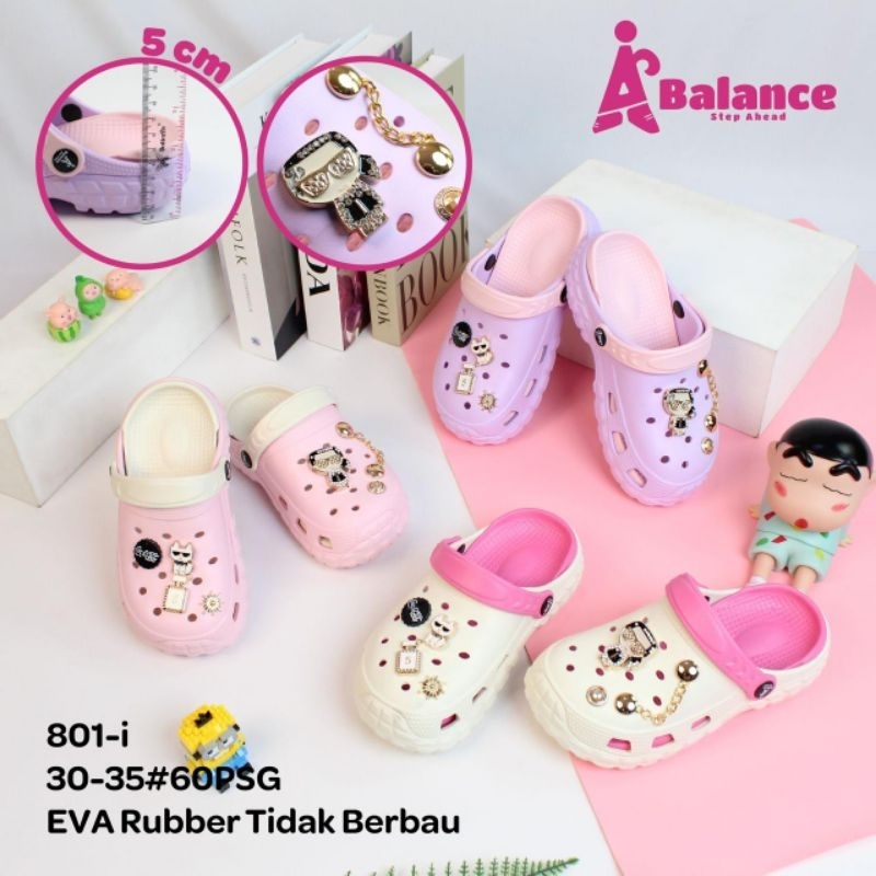 hopNshop - Youth balance 801-i Sandal baim anak clog Sandal Karet anti slip sendal perempuan laki se