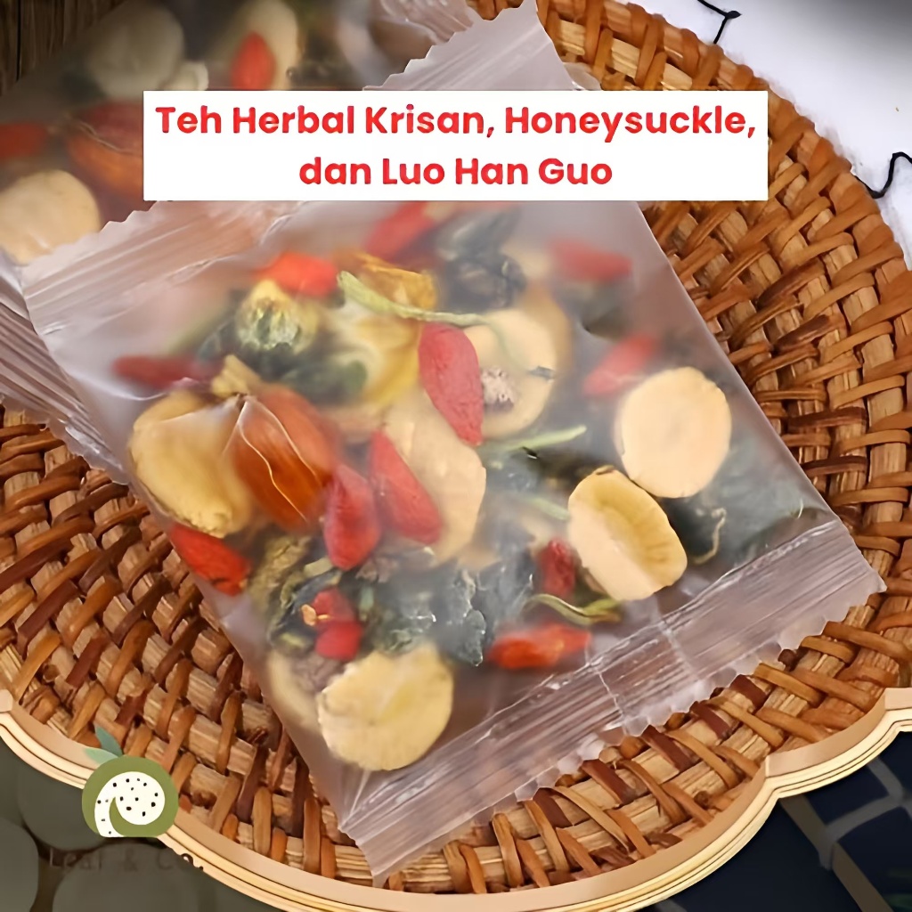 

Teh Herbal Bunga Krisan, Honeysuckle, dan Luo Han Guo / Luo Han Guo Crysanthenum Honeysuckle Tea