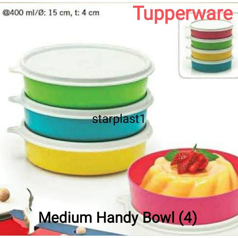 Medium Handy Bowl (4pcs) Tupperware Tempat Makanan