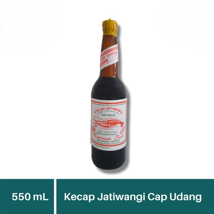 

(INSTANT ONLY) KECAP MANIS JATIWANGI CAP UDANG 550 ML TJARMAN SJAH NO 1 ISTIMEWA