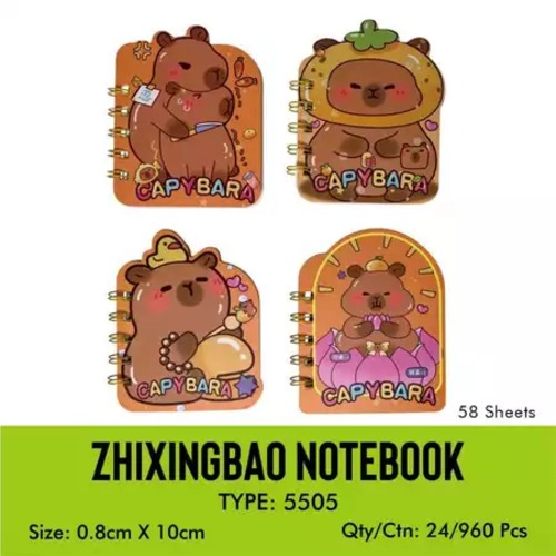 

ZHIXINGBAO NOTEBOOK 5505 CAPYBARA (80 X 100MM)