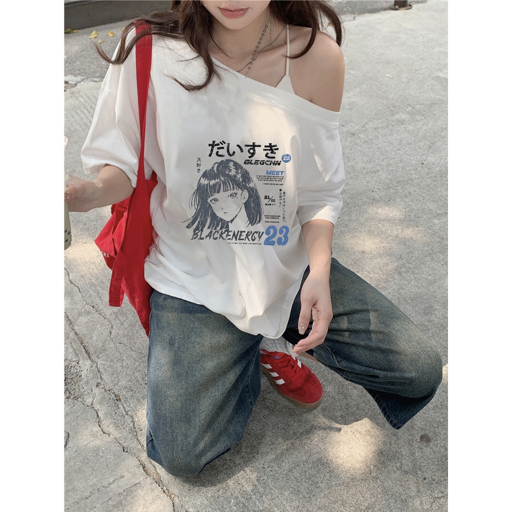CUCI GUDANG CUCI GUDANG SOSO Karakter anime Gaya retro Y2K Comfort Premium Combed 24S White - Kaos