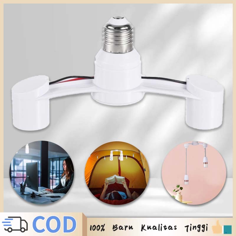 Fitting Lampu Cabang Fitting Sambung 2 Cabang Piting Lampu 2 Cabang Sambungan Fitting E27