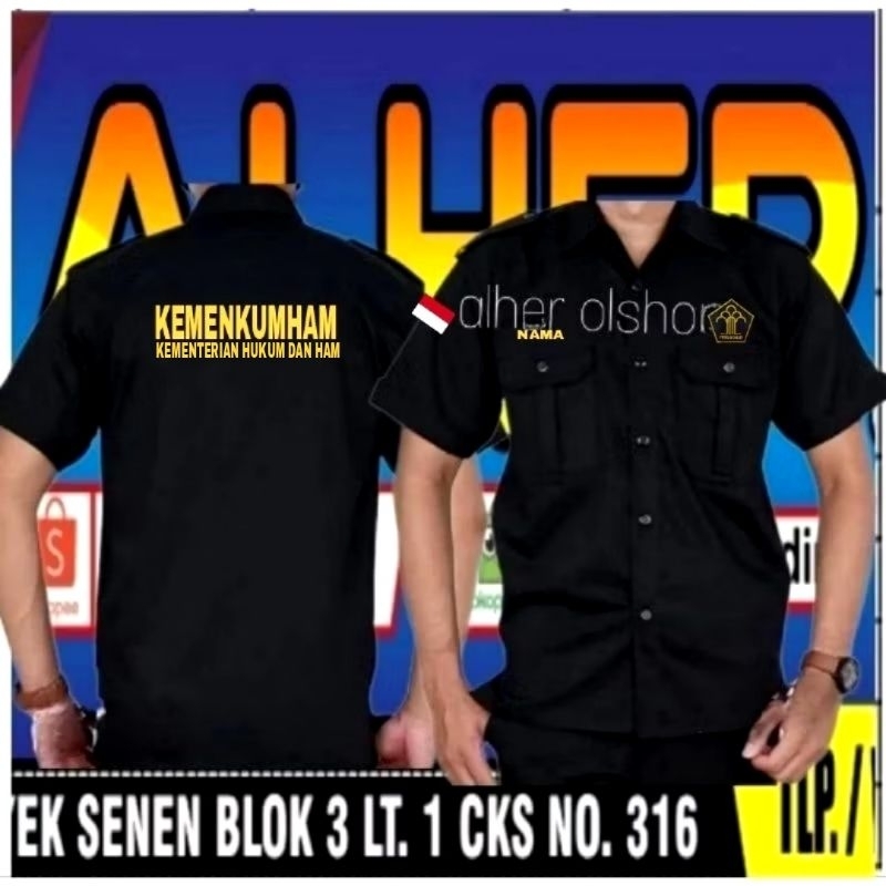 kemeja kemenkumham baju kemenkumham seragam kemenkumham kemeja kementrian hukum dan HAM baju kemente
