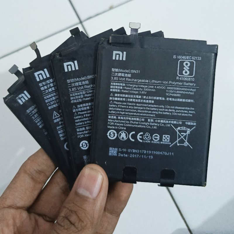 Baterai Xiaomi S2 Mi A1 Note 5a BN31 original copotan hp