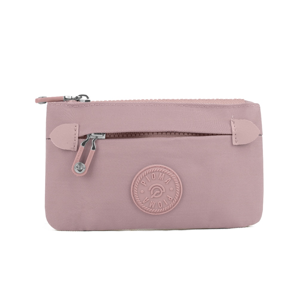 PIOMA Heea Dompet Handphone Wanita 2 Resleting Pouch Panjang Nylon