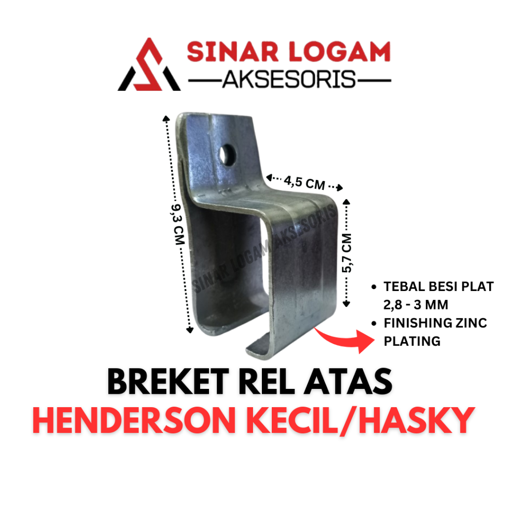 Bracket gantungan rel atas pengunci rel pintu besi pintu lipat sliding ukuran Kecil