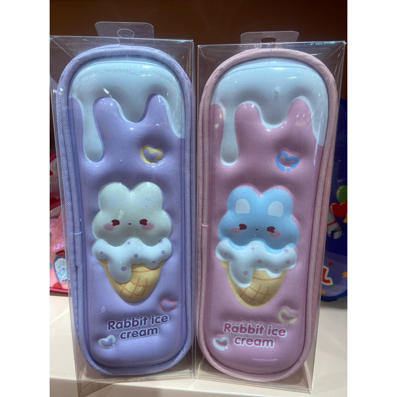 

Pink Ocean Kotak Pensil Soft Box motif Kelinci Ice Cream warna Pink dan Ungu