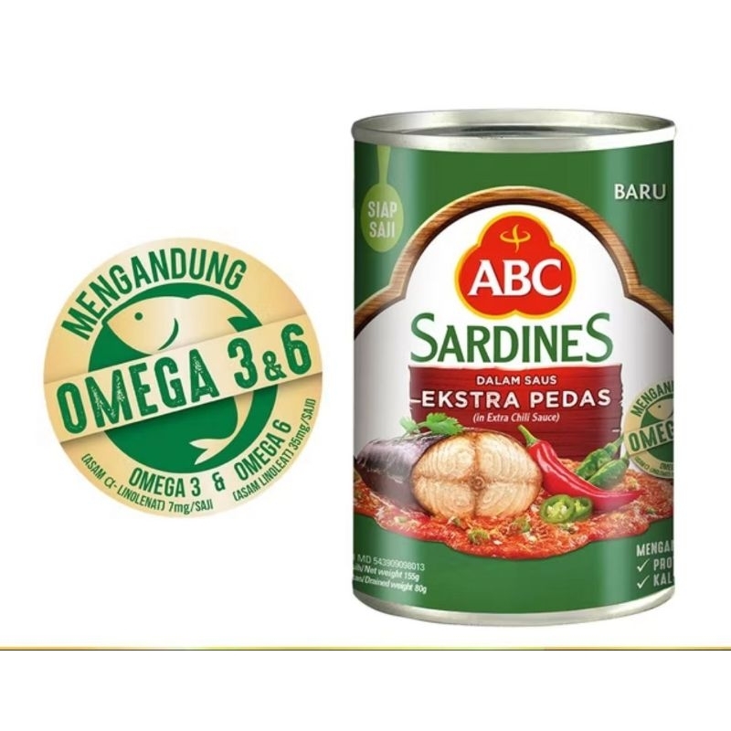 

ABC Sarden Ekstra Pedas 155 Gram