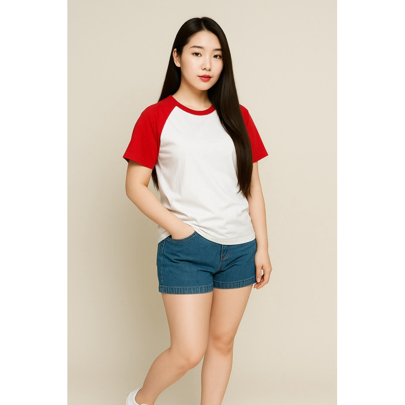 Baju Merah Putih / oblong polos / raglan polos / Kaos Merah Putih / Raglan Merah Putih / Baju 17