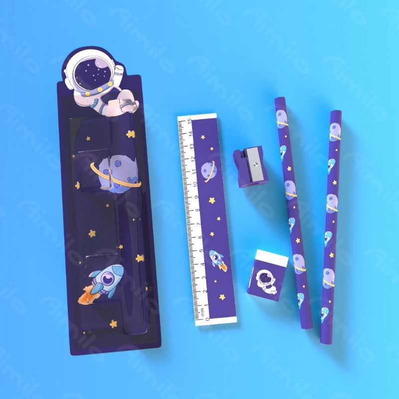 

pensil set 5in1 alat tulis sekolah
