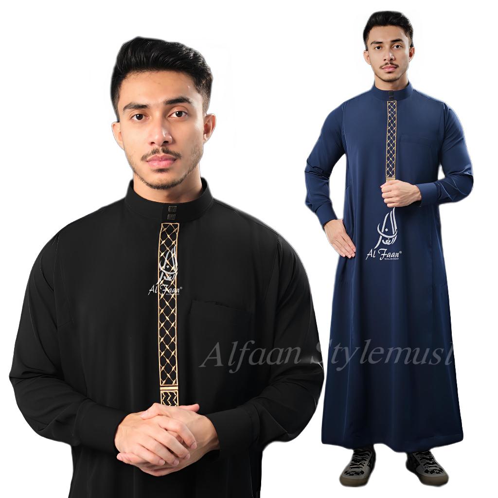 PREMIUM JUBAH AZMAN SLIMFIT BORDIR GAMIS SLIMFIT PRIA BORDIR JUBAH PRIA MUSLIM GAMIS PRIA PANJANG
