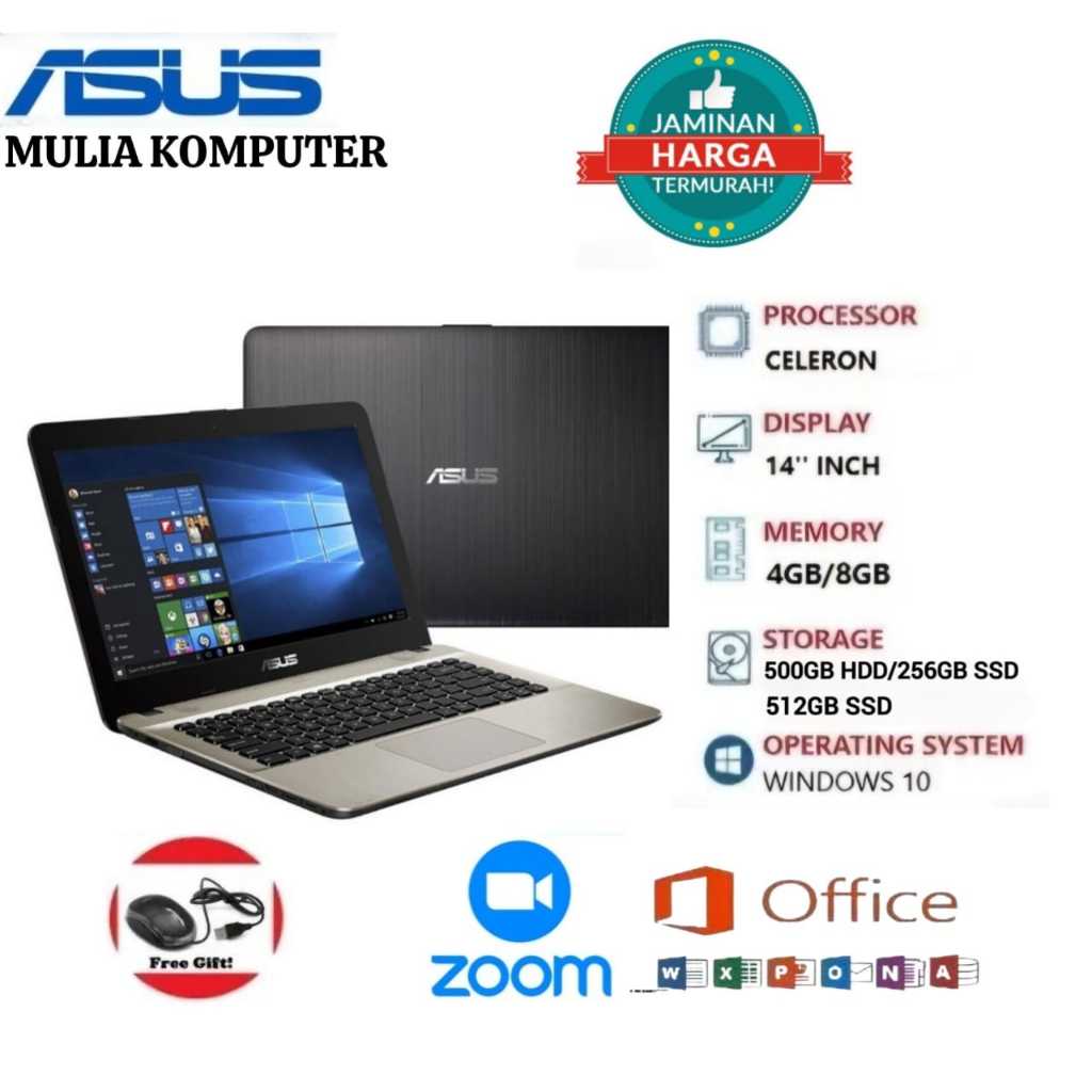 Laptop Asus X441M intel Celeron N4000 ram 8Gb/512Gb SSD