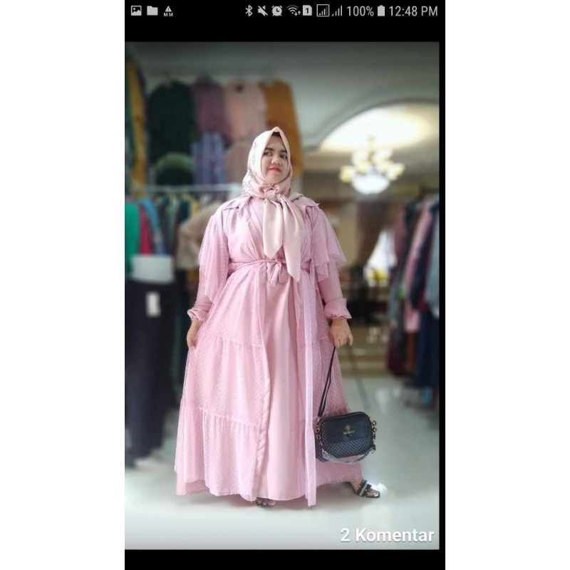 Gamis set outer+hijab jumbo