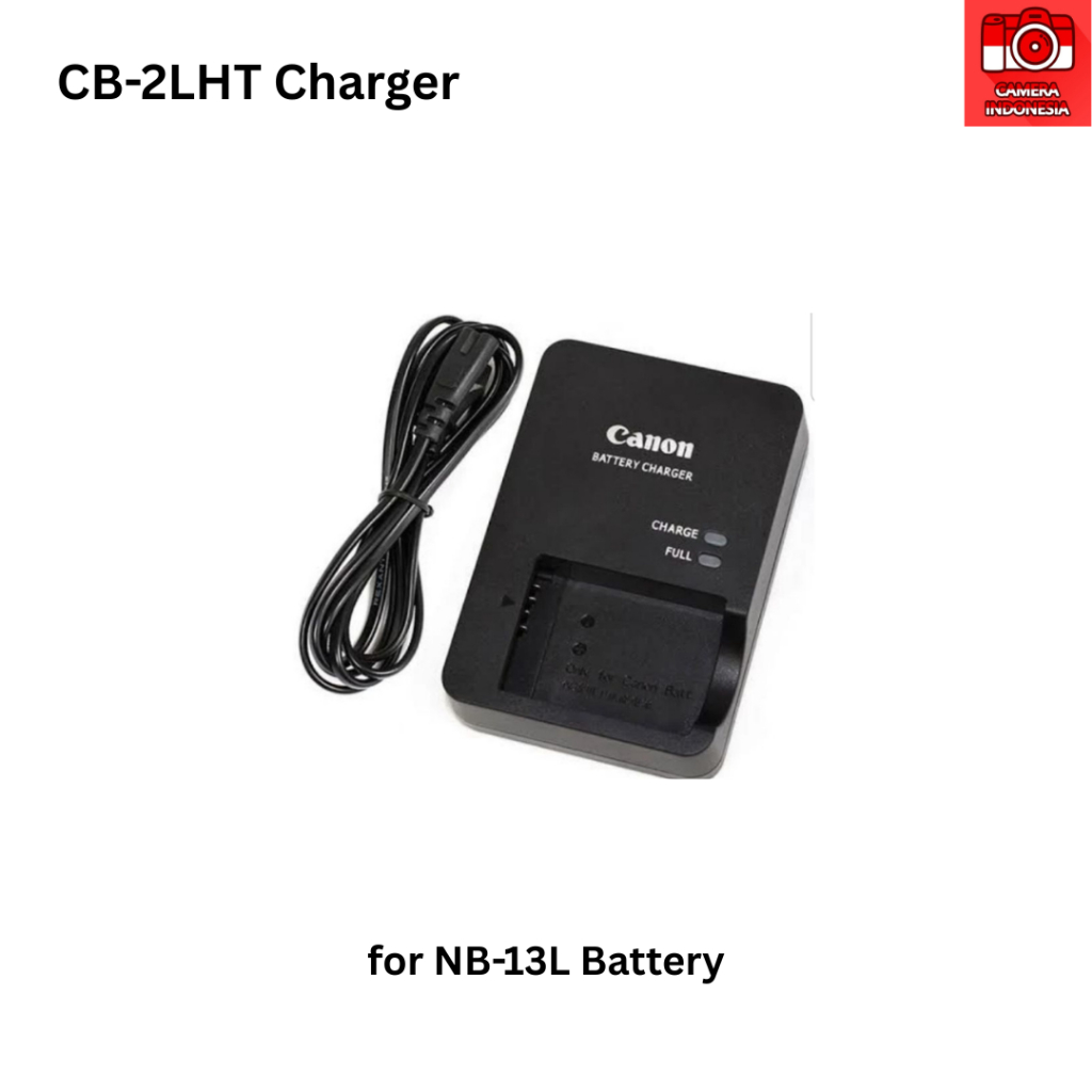 Charger CB-2LHT Baterai NB-13L Kamera Canon G1X, G1X III, G5X, G5X II, G7X, G7X II, G7X III, G9X, G9