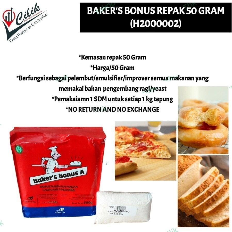 

tambahan+foodgrade+bahan+pangan+ibis blue+bakers+bonus+bread+improver+emulsifier+pelembut+pengembang+kemasan+sachet+repak+resep+bahan+roti+donat+pizza+cakwe