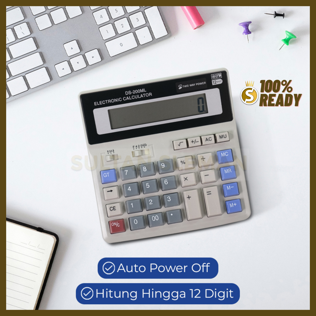 

Kalkulator 12 Digit / Kalkulator Surya / Kalkulator 12-Bit / Desktop Calculator / Kalkulator Meja