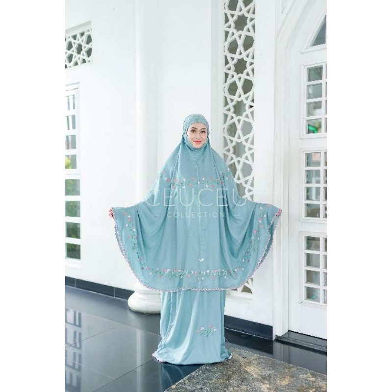 CEUCEUCOLLECTION - Mukena Bordir Haura Dewasa Rayon
