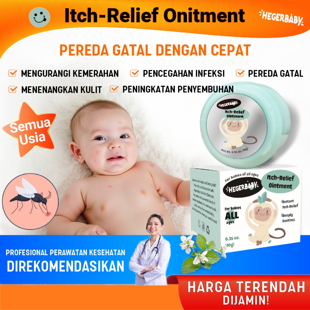 Hegerbaby Infant Itch Relief Cream – Krim Pereda Gatal Bayi, Anti Nyamuk Anak & Hilangkan Bekas