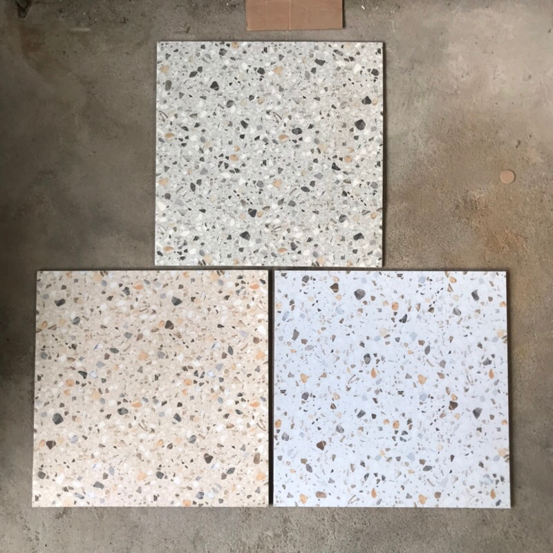 keramik 50x50 terazzo (kasar)/keramik lantai kamar mandi/ keramik teras/ keramik motif terazzo/ kera